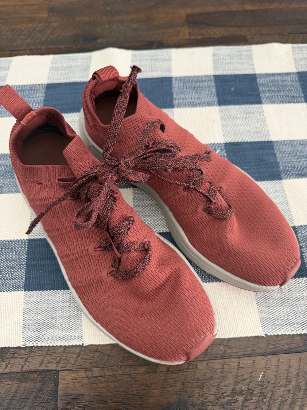 REI Women's Knit Lace-Up Sneakers in Brick